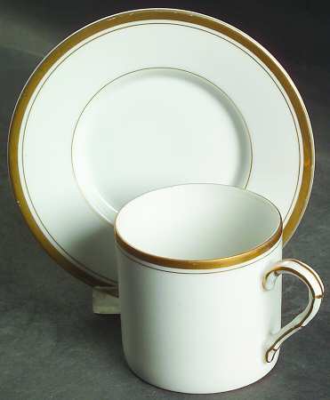 Palais White (Japan) Flat Demitasse Cup & Saucer Set