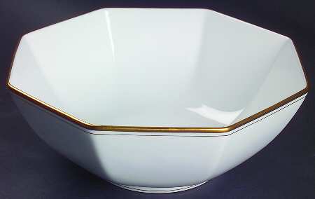 Palais White (Japan) 9" Octagonal Vegetable Bowl by Fitz & Floyd