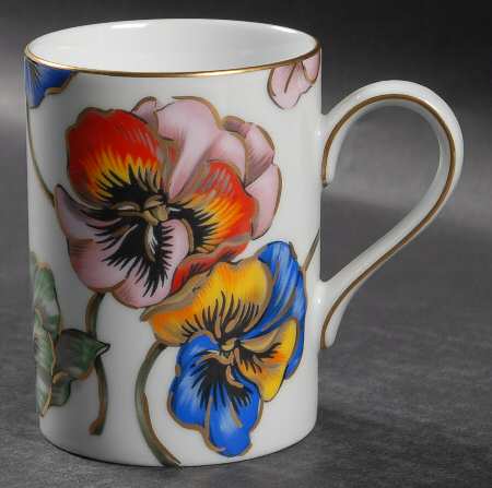 Pansies (White Body) Mug
