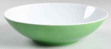 Papillon (White Butterfly on Green) 8" Round Vegetable Bowl