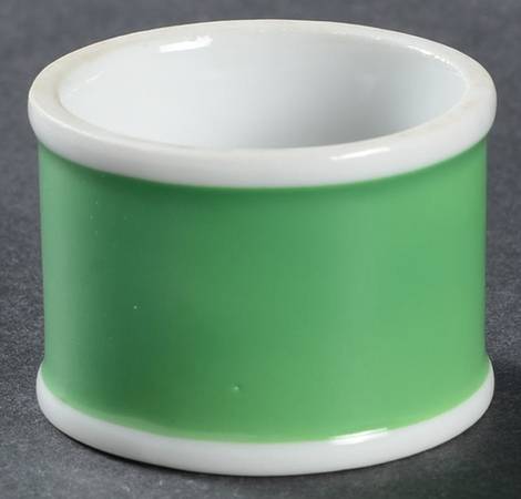 Papillon (White Butterfly on Green) Napkin Ring