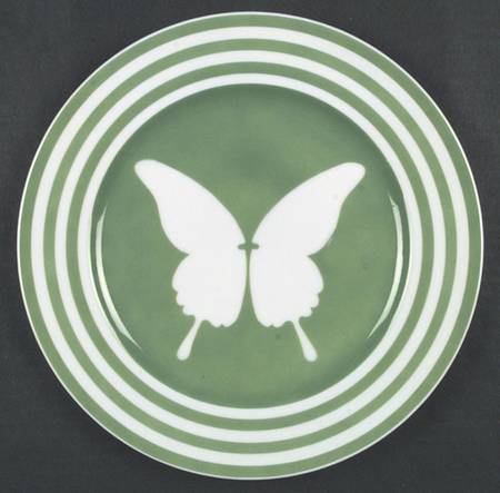 Papillon (White Butterfly on Green) by Fitz &amp; Floyd