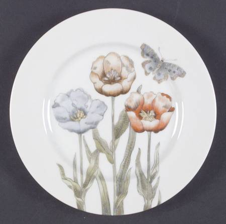 Pastel Poppy (White Background) Salad Plate