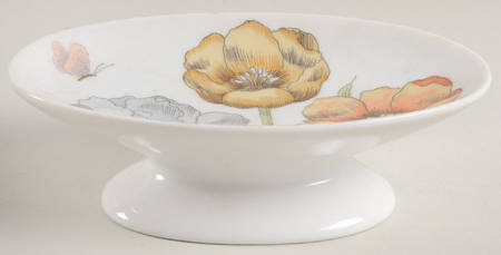 Pastel Poppy (White Background) Soap Dish