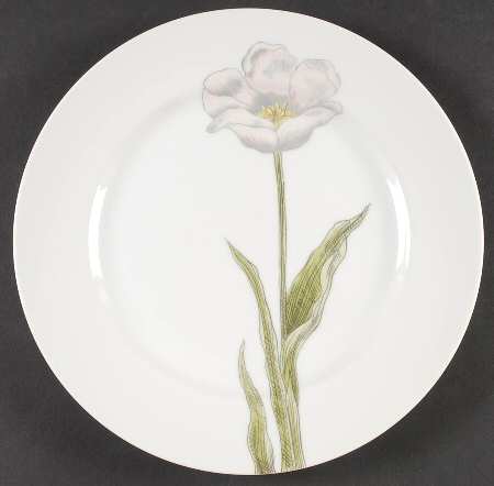 Pastel Poppy (White Background) Dinner Plate