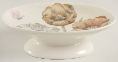 Pastel Poppy (Cream Background) Soap Dish