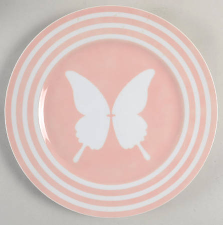 Papillon (White Butterfly on Peach) by Fitz &amp; Floyd