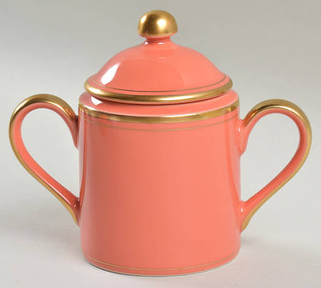 Pavillon Apricot Sugar Bowl & Lid