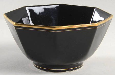 Pavillon Black 5" Octagonal Vegetable Bowl