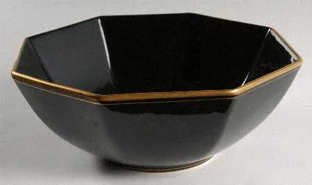 Pavillon Black 9" Octagonal Vegetable Bowl