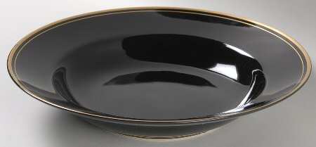 Pavillon Black Large Rim Soup Bowl