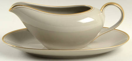 Pavillon Greige Gravy Boat & Underplate/Relish
