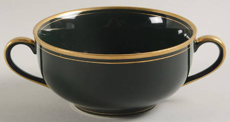 Pavillon Hunter Green Flat Cream Soup Bowl
