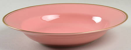 Pavillon Peach Coral Large Rim Soup Bowl