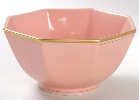 Pavillon Peach Coral 5" Octagonal Vegetable Bowl