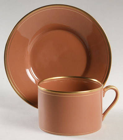 Pavillon Sandalwood Flat Cup & Saucer Set