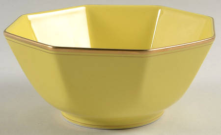 Pavillon Yellow 7" Octagonal Vegetable Bowl