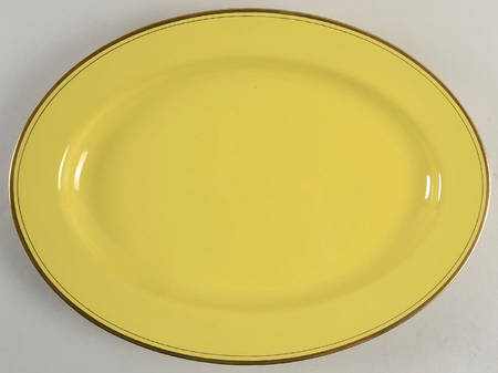 Pavillon Yellow 14" Oval Serving Platter