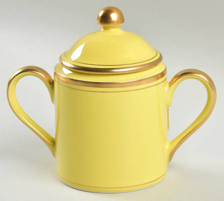 Pavillon Yellow Sugar Bowl & Lid