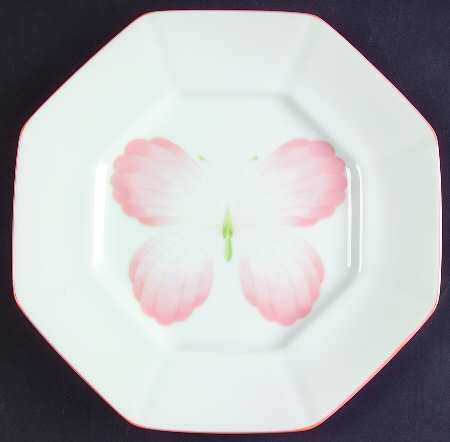 Peach Butterfly Salad Plate