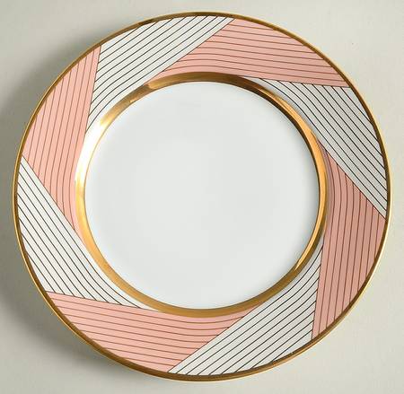 Peach Facette Salad Plate