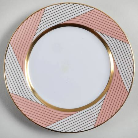 Peach Facette Bread & Butter Plate