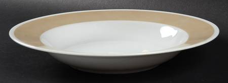 Pin Stripe Buff Rim Soup Bowl by Fitz & Floyd