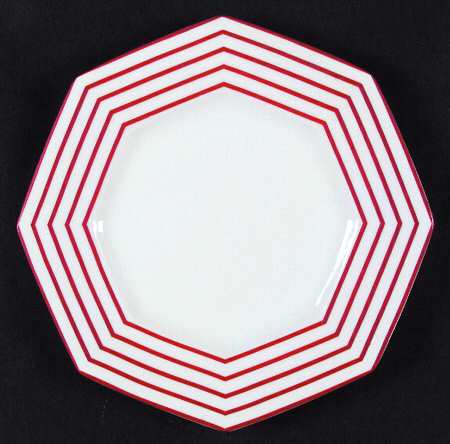 Pin Stripe Terra Cotta Salad Plate