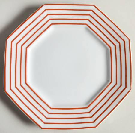 Pin Stripe Terra Cotta Bread & Butter Plate