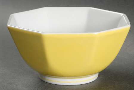 Pin Stripe Yellow 5" Octagonal Vegetable Bowl