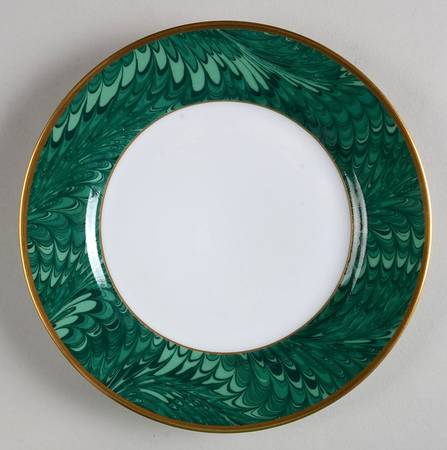 Plume d'Or Teal Green Bread & Butter Plate