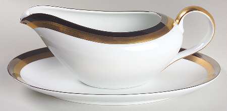 Platine D'Or (Round) Gravy Boat & Underplate/Relish
