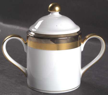 Platine D'Or (Round) Sugar Bowl & Lid by Fitz & Floyd