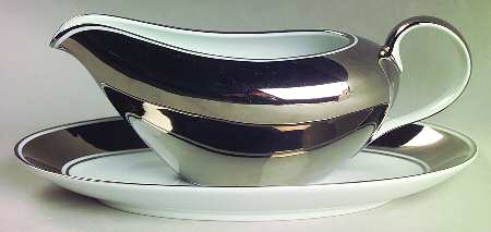 Platinum Rondelet Gravy Boat & Underplate/Relish