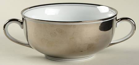 Platinum Rondelet Flat Cream Soup Bowl