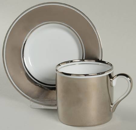 Platinum Rondelet Flat Demitasse Cup & Saucer Set