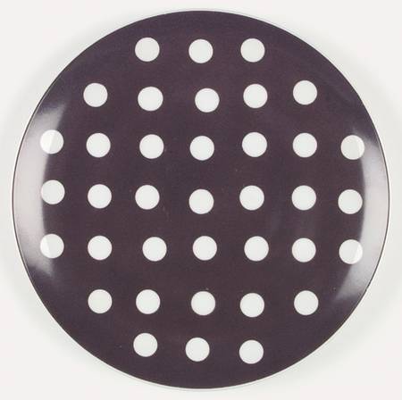 Polka Dots (White Dots on Brown) by Fitz &amp; Floyd