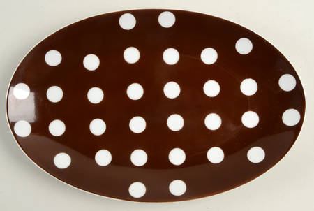 Polka Dots (White Dots on Brown) Relish/Gravy Underplate