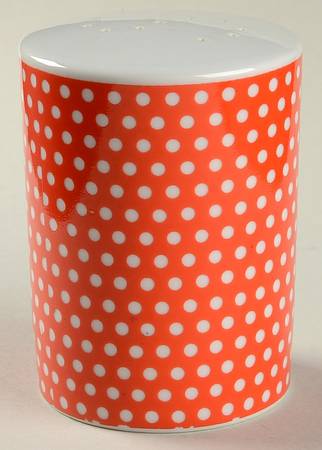 Red Dotted Swiss (Red with Small White Dots) Oversized Salt Shaker