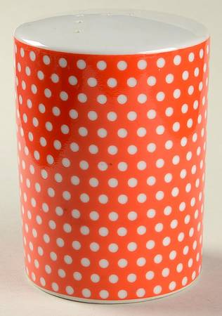 Red Dotted Swiss (Red with Small White Dots) Oversized Pepper Shaker