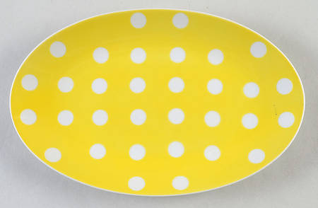 Polka Dots (White Dots on Yellow) Relish/Gravy Underplate