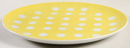 Polka Dots (White Dots on Yellow) Snack Plate