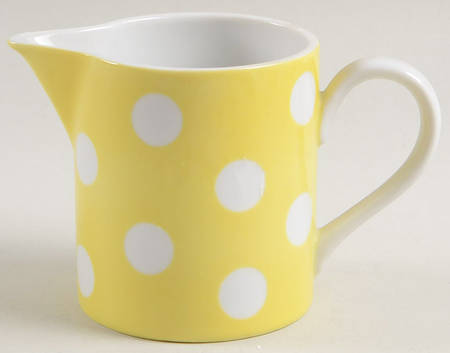 Polka Dots (White Dots on Yellow) Creamer
