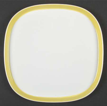 Polka Dots (White Dots on Yellow) 11" Square Tray