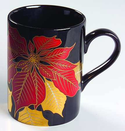 Poinsettia Noir Mug