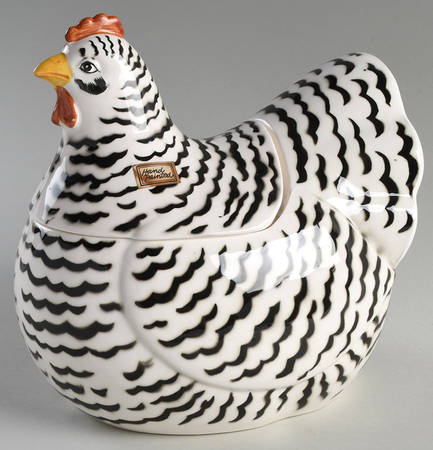 Poulet Figural Cookie Jar & Lid