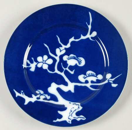 Prunier De Chine Cobalt (Negative) Bread & Butter Plate