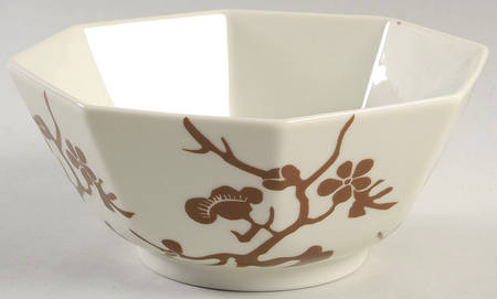 Prunier De Chine Cognac (Positive) 6" Octagonal Vegetable Bowl