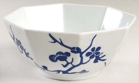 Prunier De Chine Cobalt (Positive) 6" Octagonal Vegetable Bowl