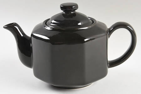 Quadrille Black (Earthenware) Teapot & Lid